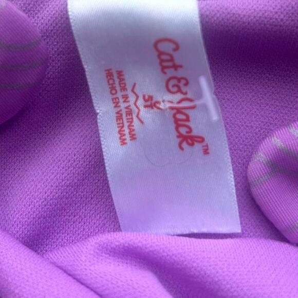 Cat jack girls 5t One Piece Ruffel Swim suit Purple EUC - Picture 3 of 6